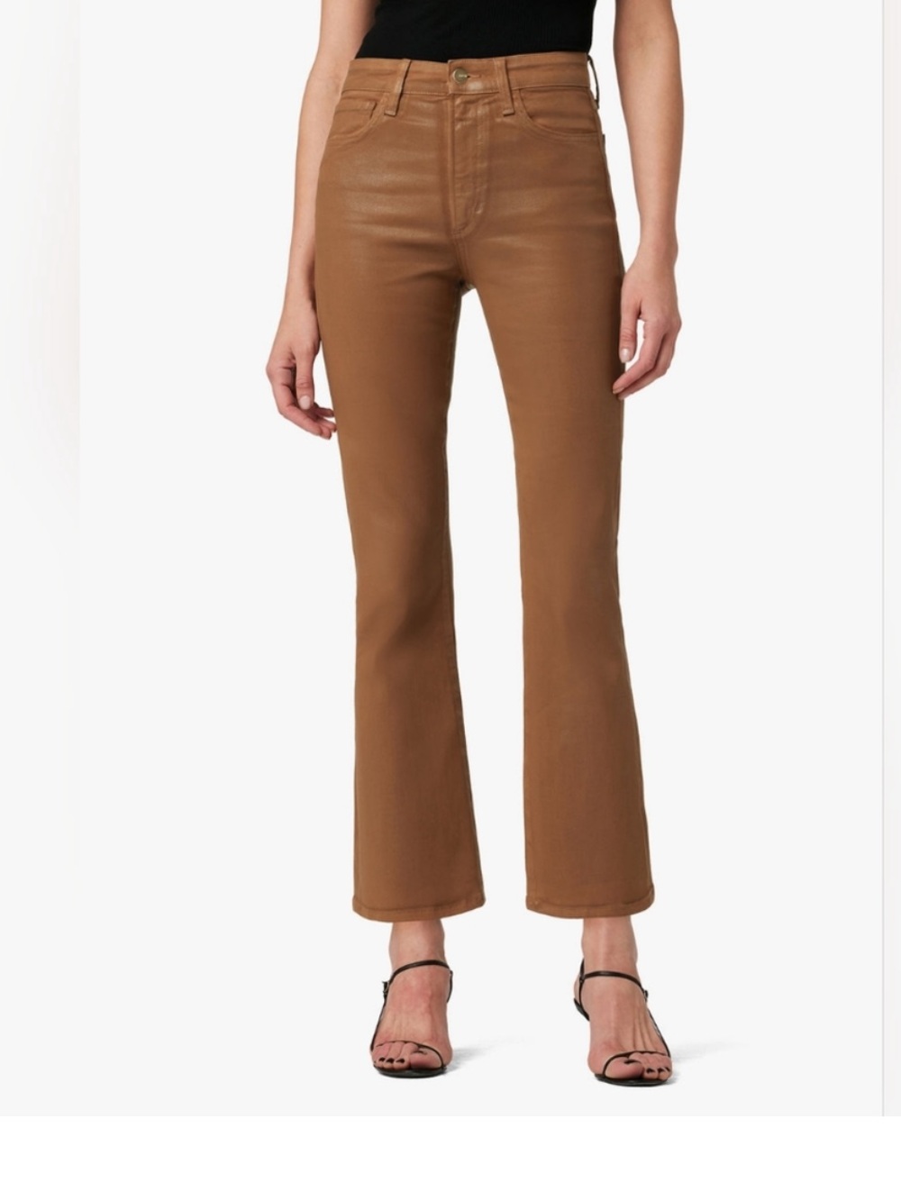 NWT Joe's Jeans Callie High-Rise Crop Jeans — Leather Brown